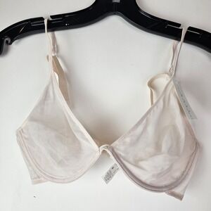 Bali International 34C Pink Sheer Mesh Underwire Bra S7026H Unlined NWT Vintage